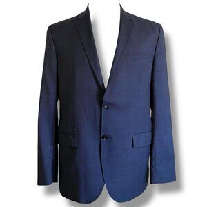 Ted Baker Endurance Jay Blazer Sz 42R Charcoal Gray Plaid Two Button Sport Coat